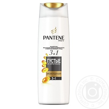 Шампунь, бальзам-ополіскувач та інтенсивний догляд 3в1 Pantene Pro-V Густе та Міцне для тонкого слабкого волосся 360мл купити, ціни на МегаМаркет - фото 1