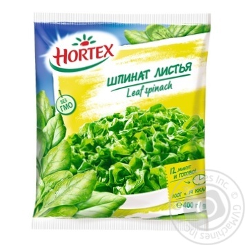 Шпинат Hortex листовой замороженный 400г