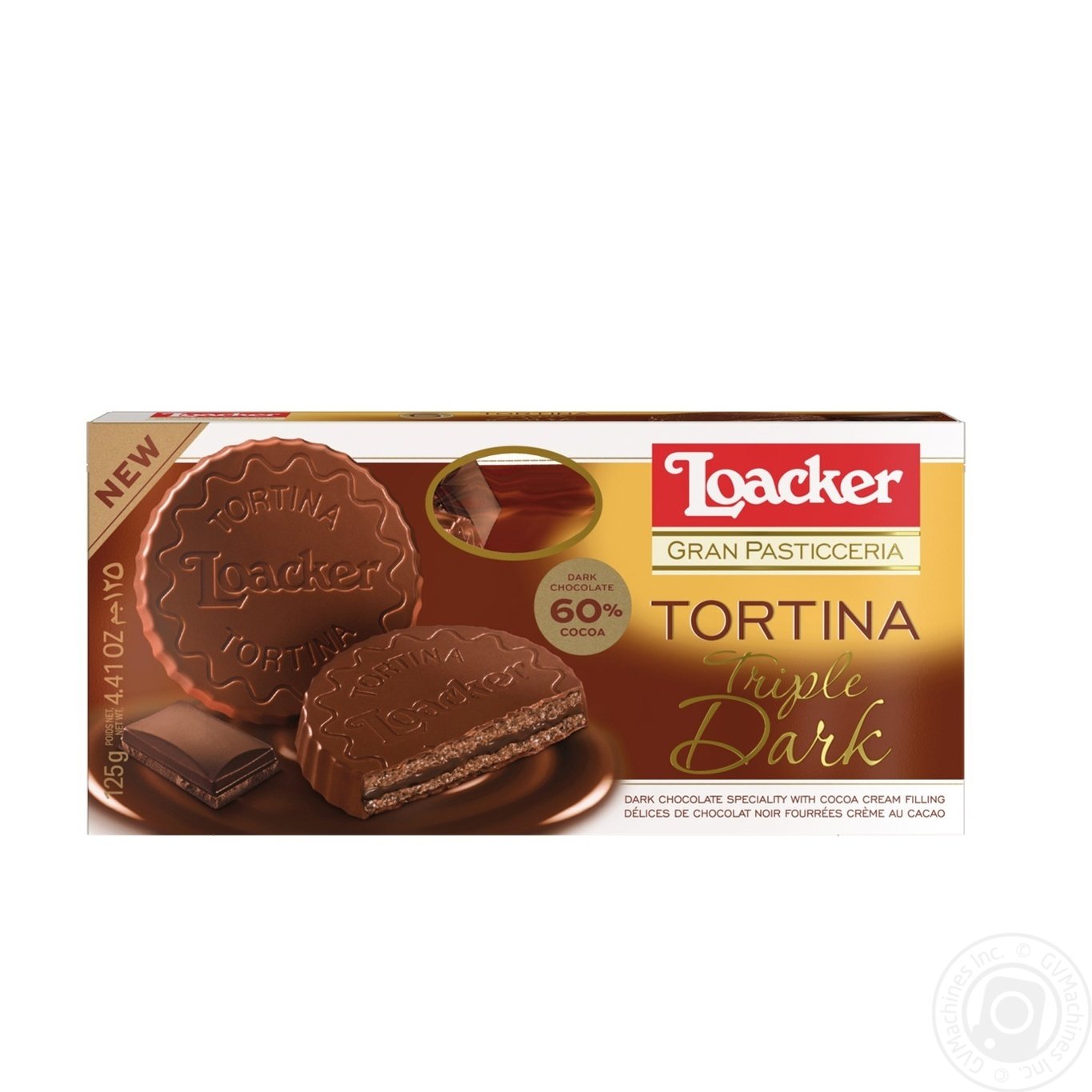 

Вафли Loacker Tortina тройной шоколад 125г