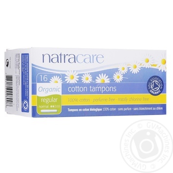 Natracare Organic Regular Cotton Tampons 16pcs