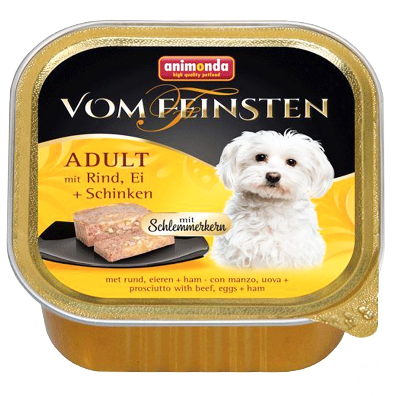 

Корм Animonda Vom Feinsten Adult Говядина-ветчина-яйцо влажный для собак 150г