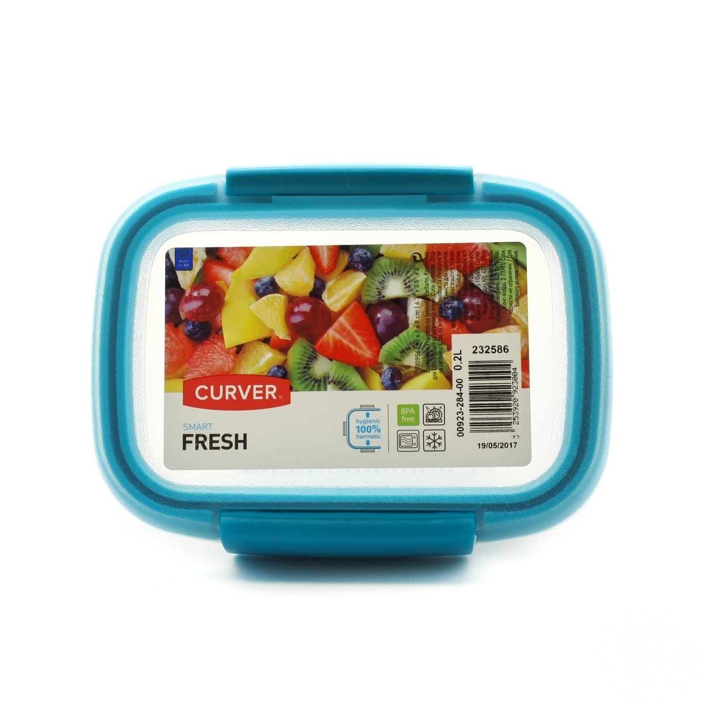 

Контейнер для пищевых продуктов Curver Fresh прямоугольный голубой 0,2л