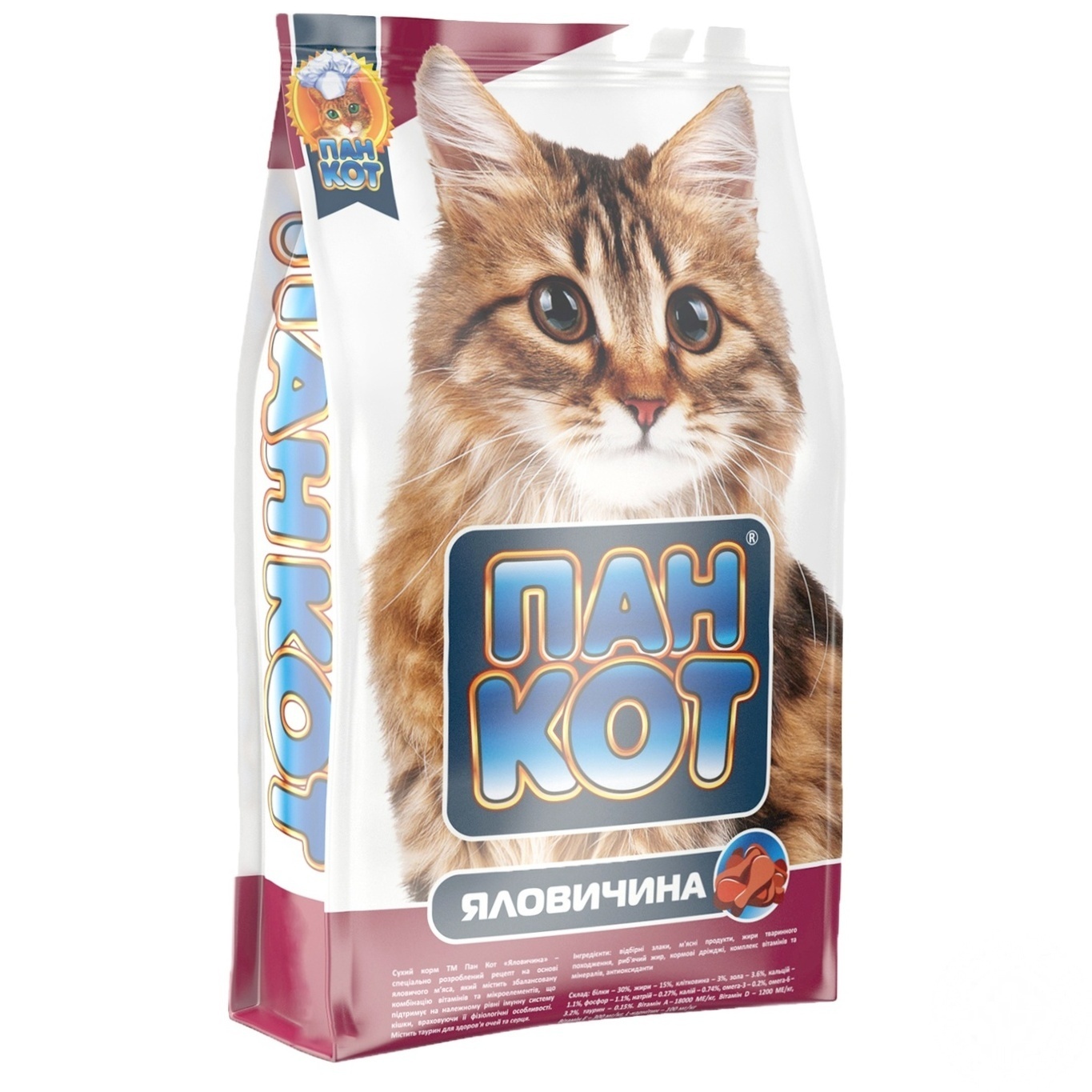 

Корм сухой Пан Кот гоыядина для котов 400г