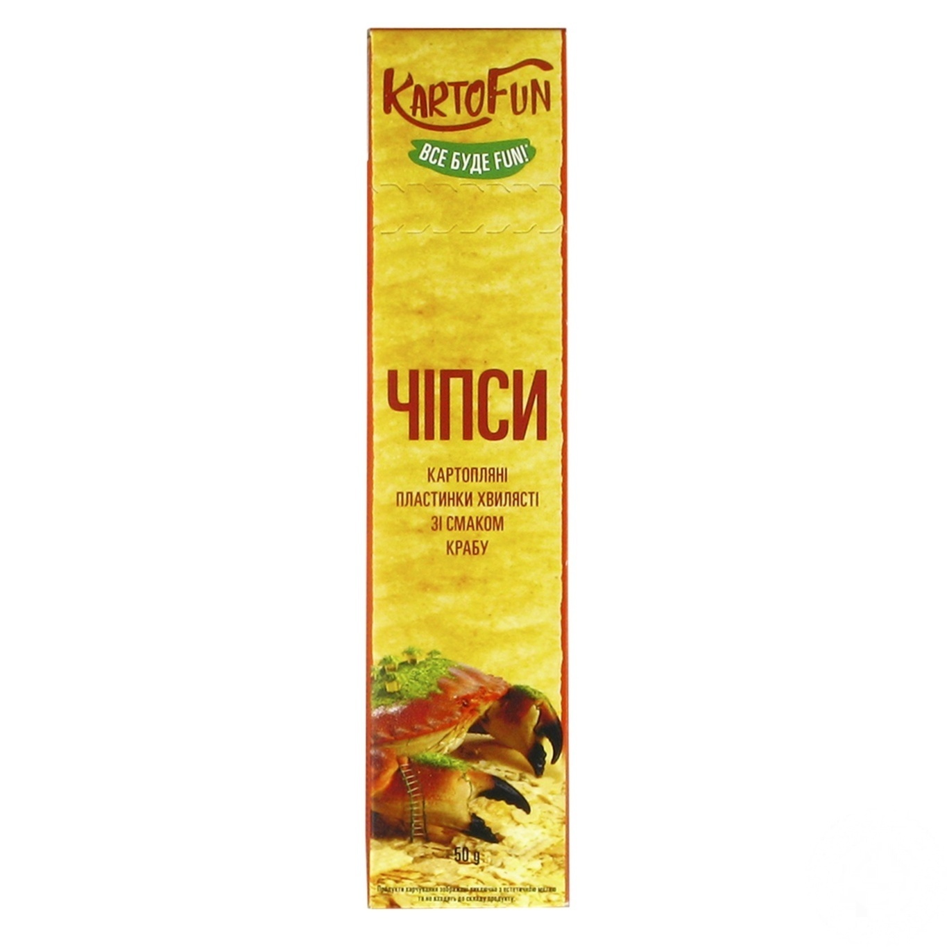 

Чипсы картофельные KartoFan cо вкусом краба 50г