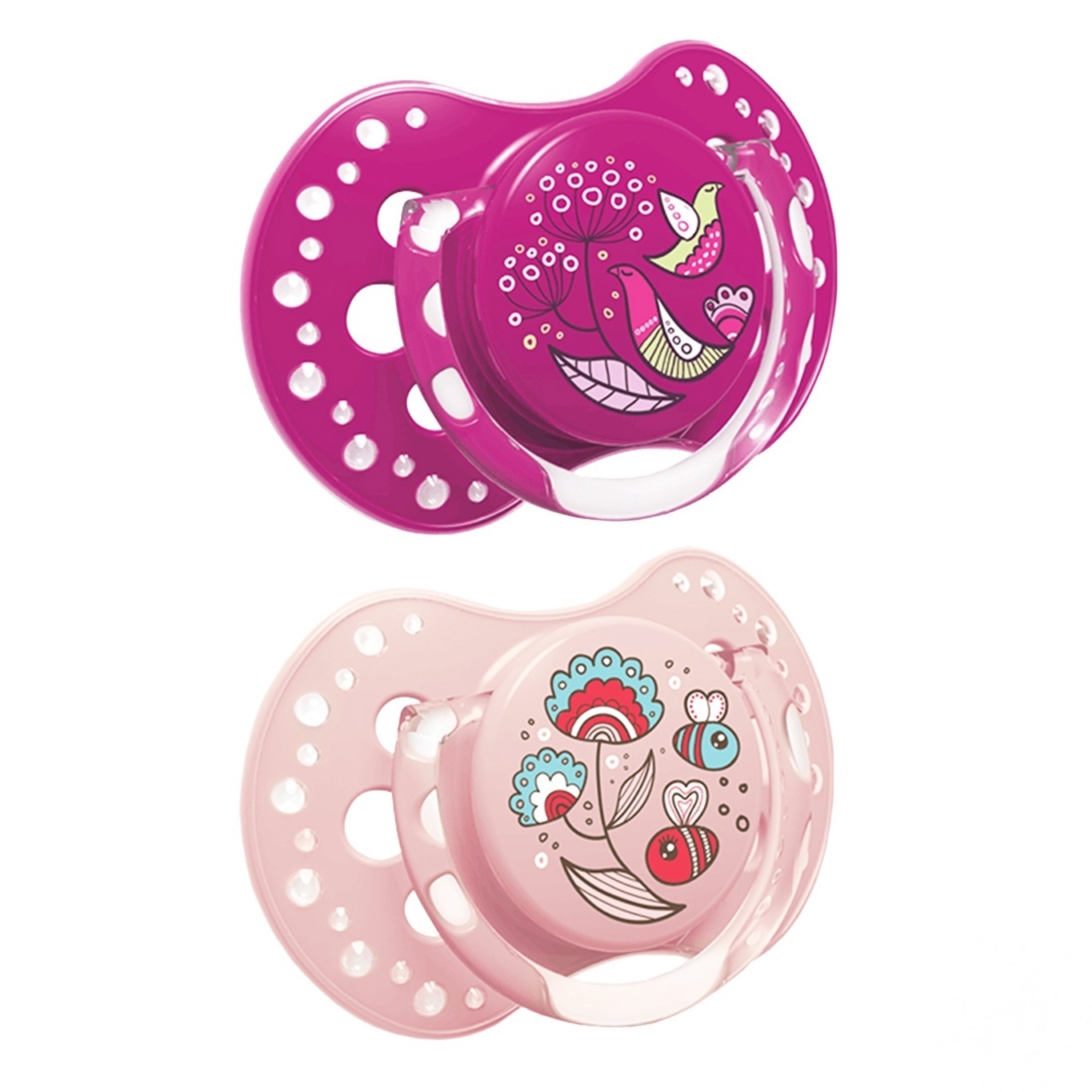 

Пустышка LOVI Folky силиконовая динамическая 3-6 месяцев 2шт цвет в ассортименте