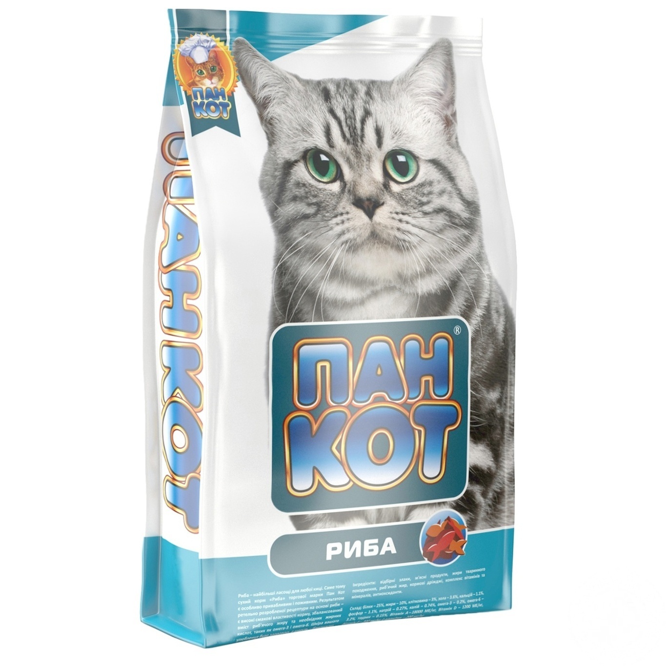 

Корм сухой Пан Кот рыба 400г