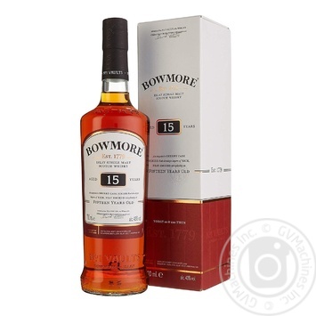 Виски Bowmore Darkest в тубусе 43% 0,7л - купить, цены на МегаМаркет - фото 1