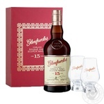 Віскі Glenfarclas 15 років 46% 0,7л + 2 бокали