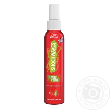 Wella Shockwaves Texture And Shine Hair Gel-Spray 150ml - buy, prices for Auchan - photo 1