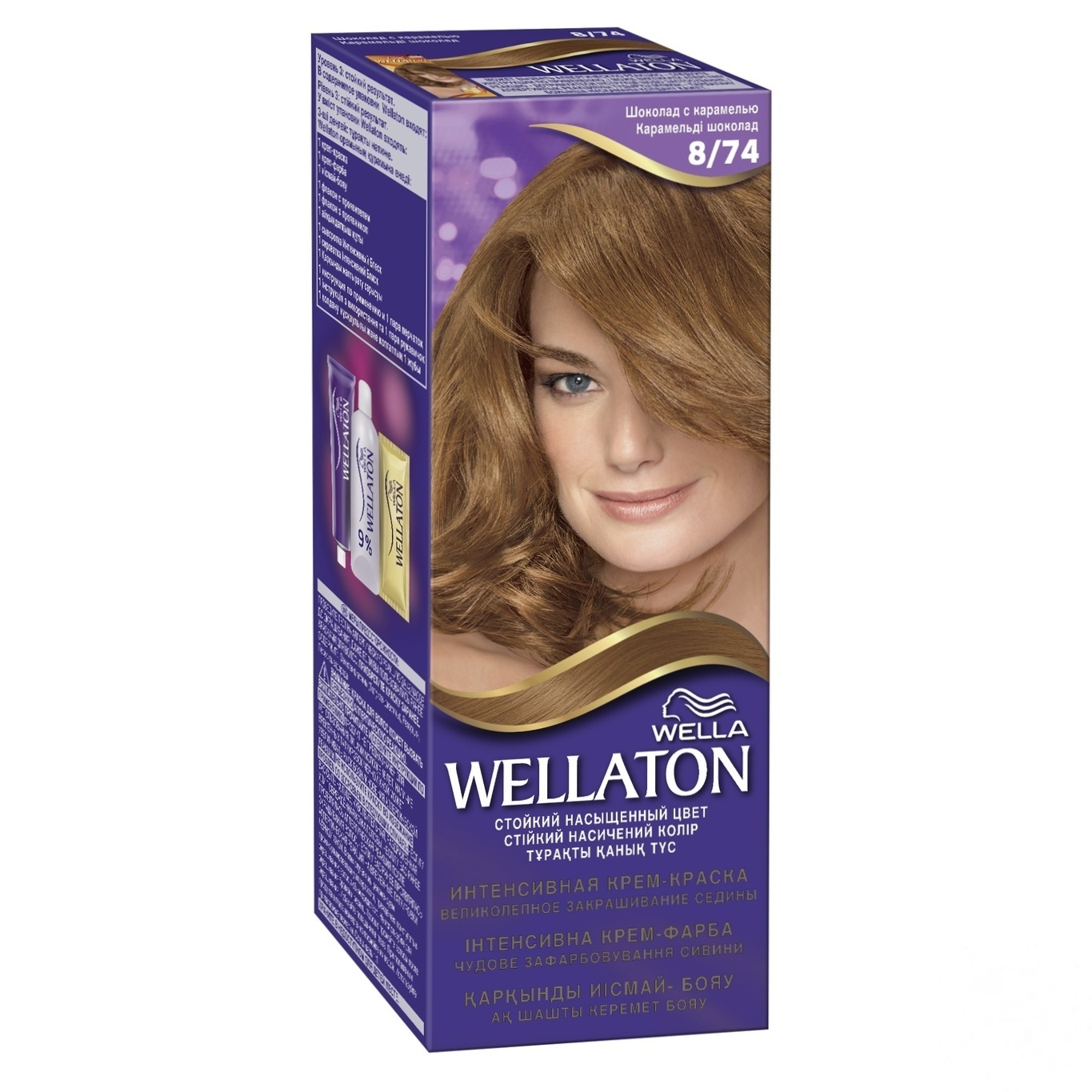 

Стойкая крем-краска Wellaton-Шоколад с карамелью 8/74