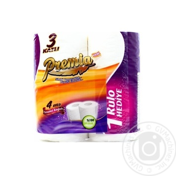 Premia 3-ply Toilet Paper 4pcs - buy, prices for - photo 1