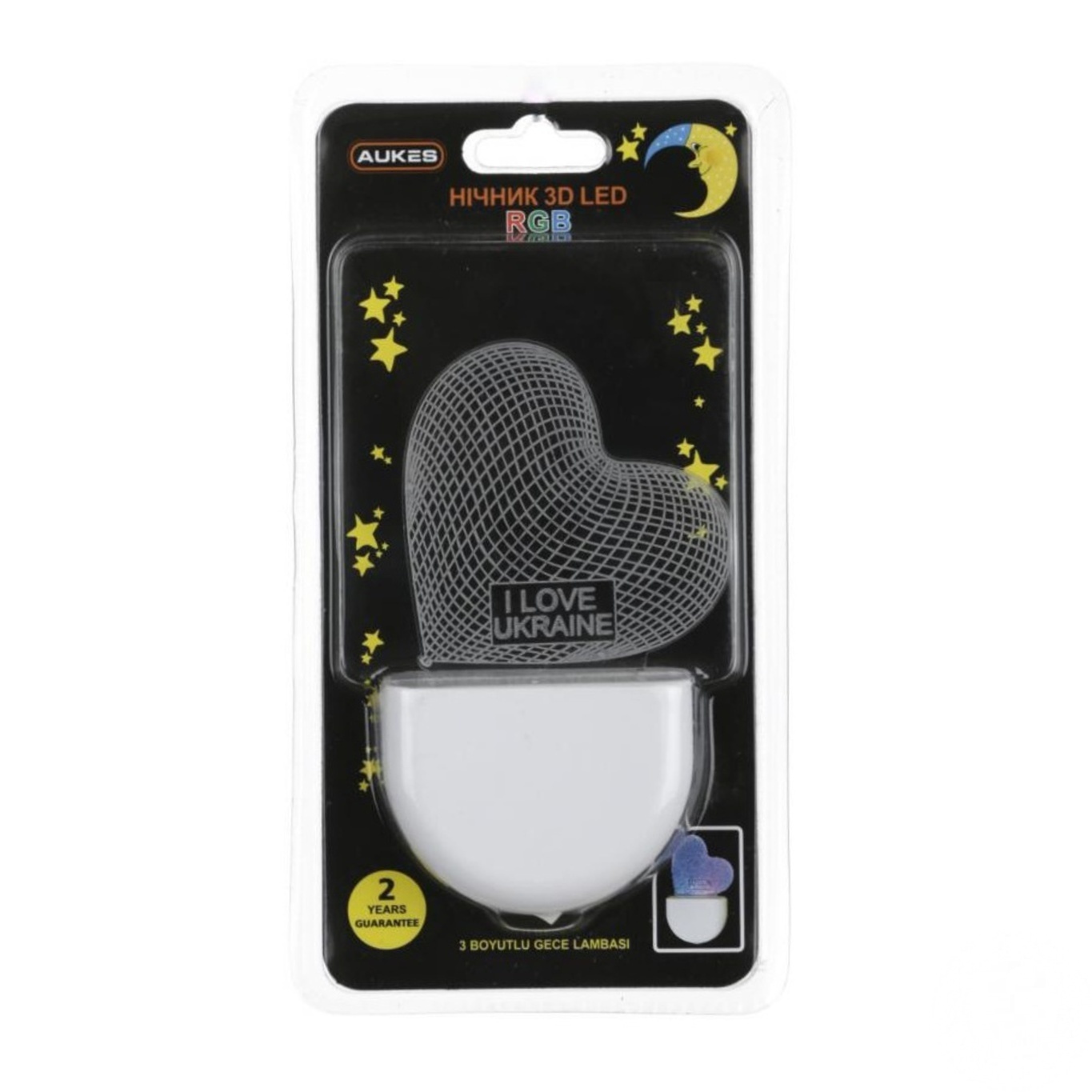 

Ночник 3D Led Aukes I Love Ukraine