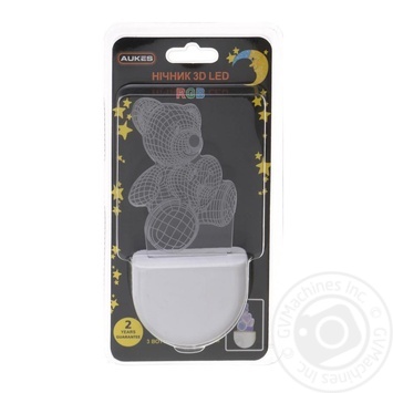 Aukes 3D Led Teddy Bear Night Light - buy, prices for MegaMarket - photo 1