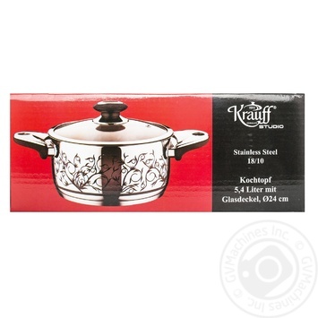 Krauff Pan With Glass Cover 54l 24cm - buy, prices for - photo 1