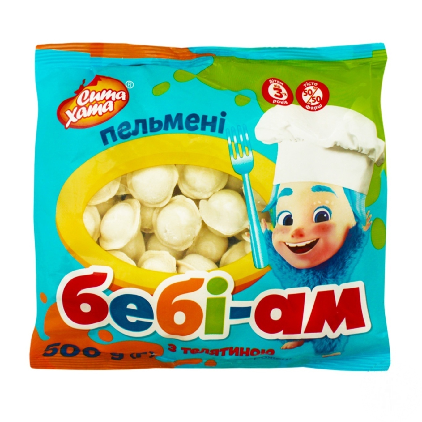 

Пельмени Сита Дом Бэби-Ам с телятиной 500г