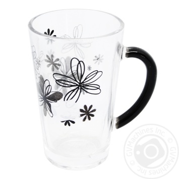 Glasmark Glass Cup with Black Handle 300ml