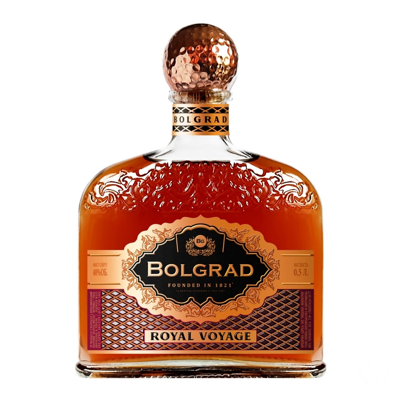 

Коньяк Bolgrad Royal Voyage ординарный 5 звезд 40% 0,5л