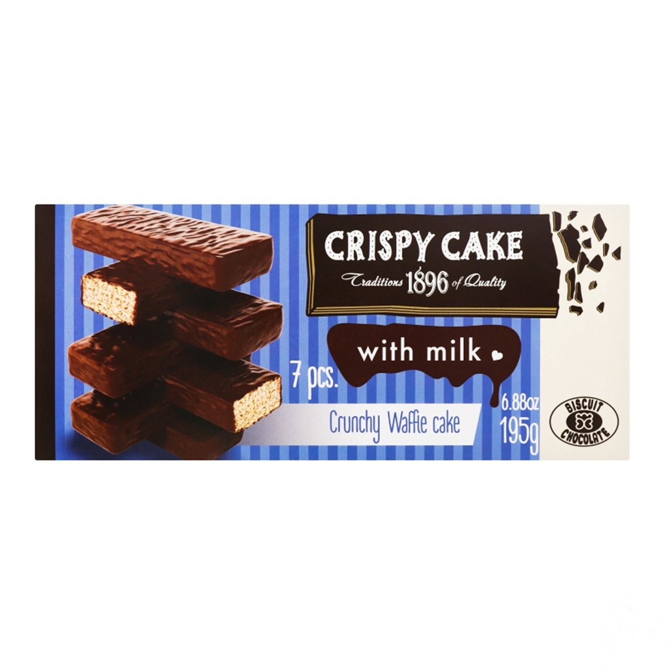 

Торт Бисквит Шоколад Crispy Cake вафельный с молоком 195г