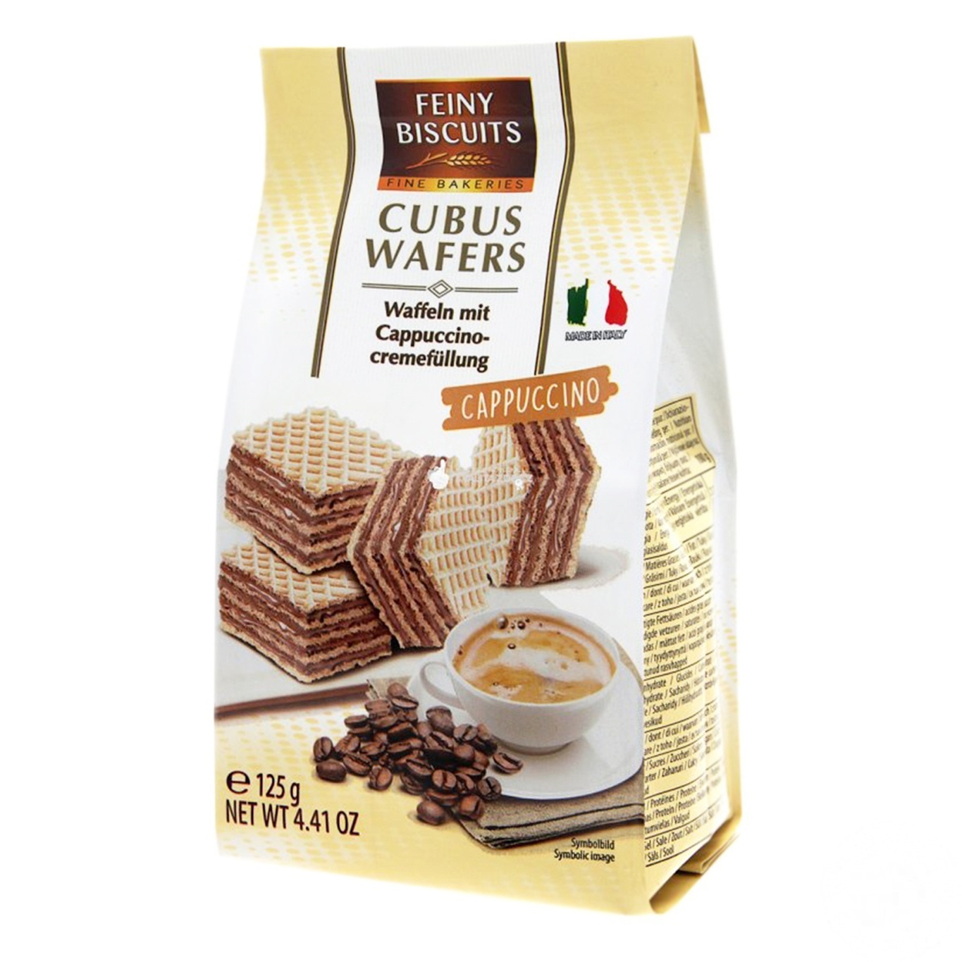 

Вафли Feiny Biscuits Cappuccino с кремовой начинкой 125г