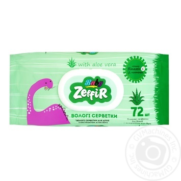 Zeffir Wet Wipes for Children with Aloe Vera Extract 72pcs - buy, prices for MegaMarket - photo 1