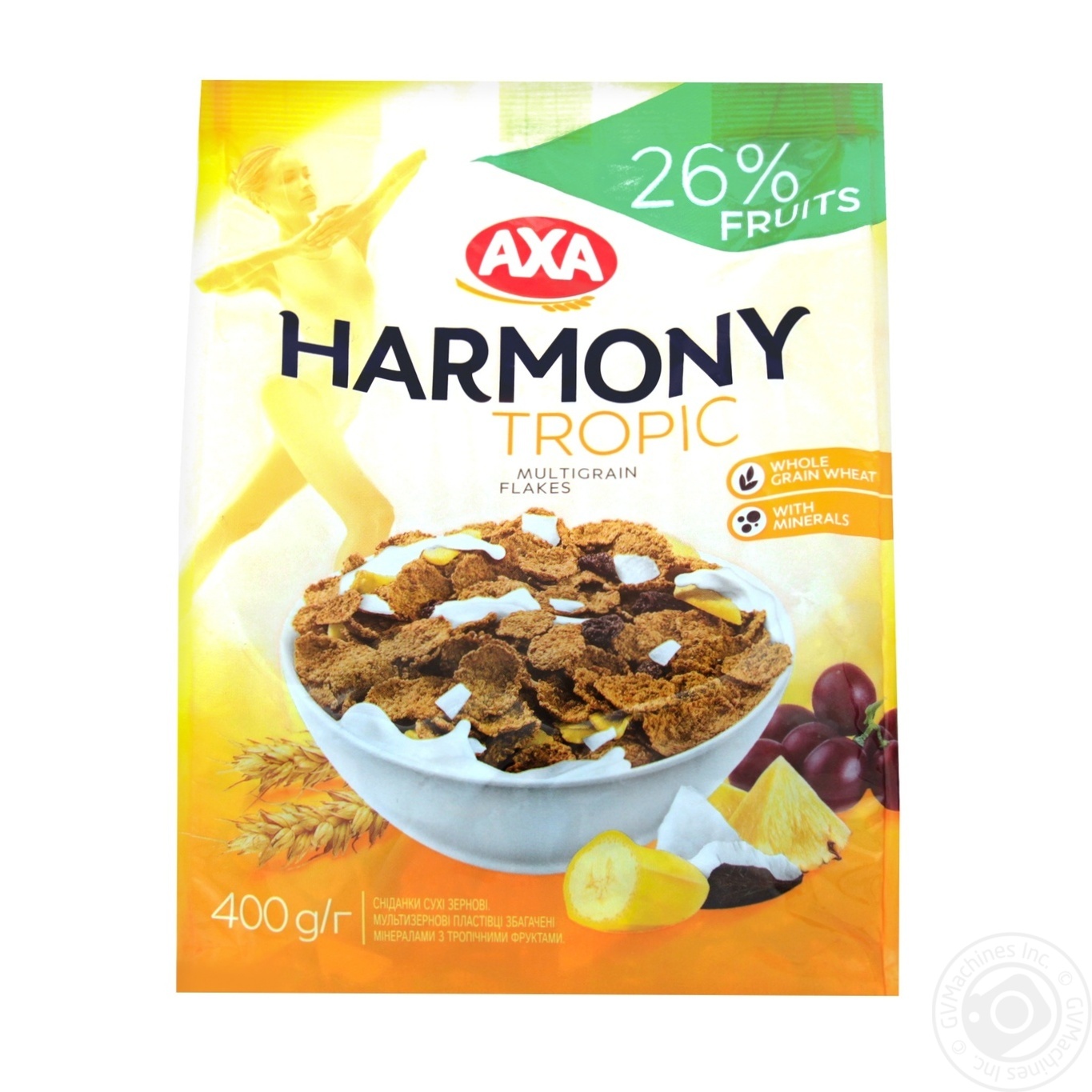 

Хлопья мультизерновые АХА Harmony Tropic с тропическими фруктами 400г