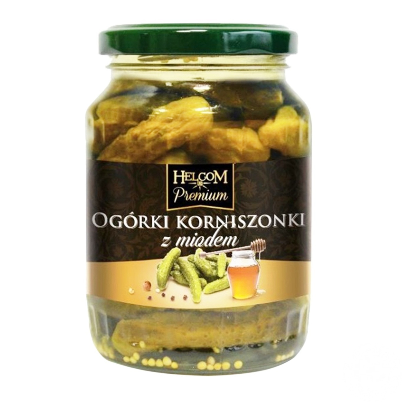

Корнишоны Helcom Premium маринованные с медом 0,37л