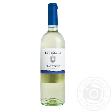 Вино Settesoli Chardonnay белое сухое 13% 0,75л - купить, цены на МегаМаркет - фото 1