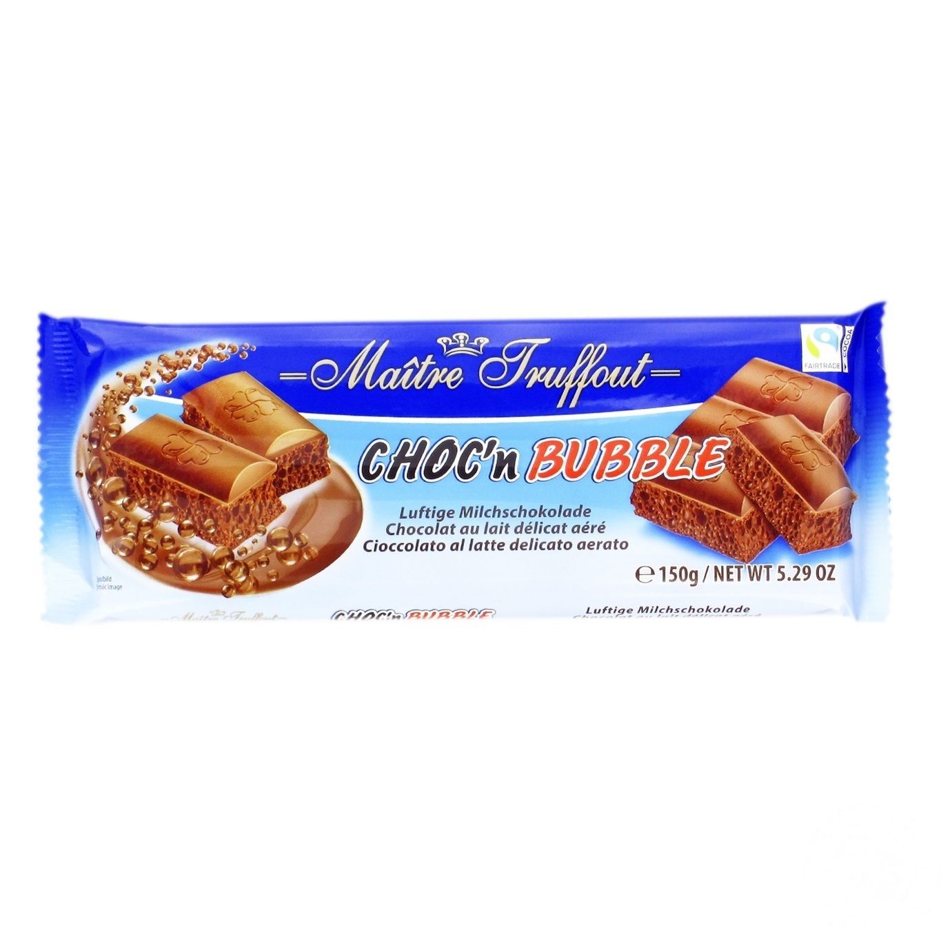 

Шоколад молочный Maitre Truffout Chocn Bubble 150г