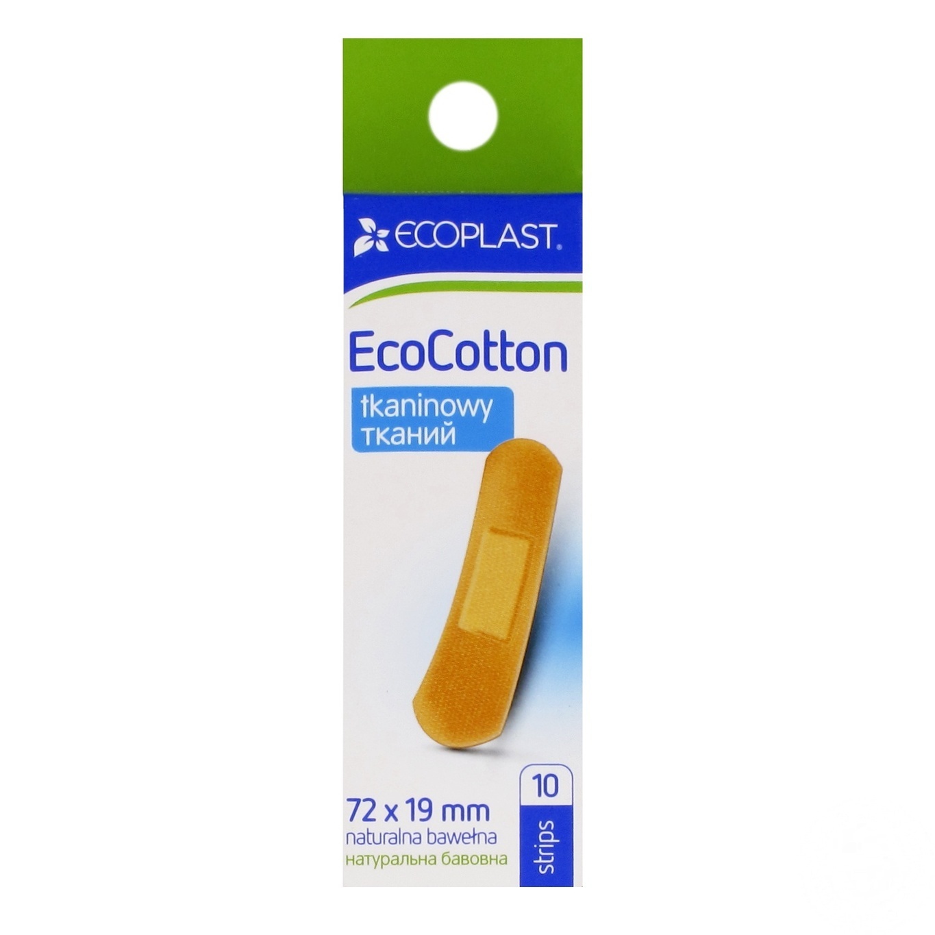 

Пластырь Ecoplast медицинский тканый 72x19мм 10шт