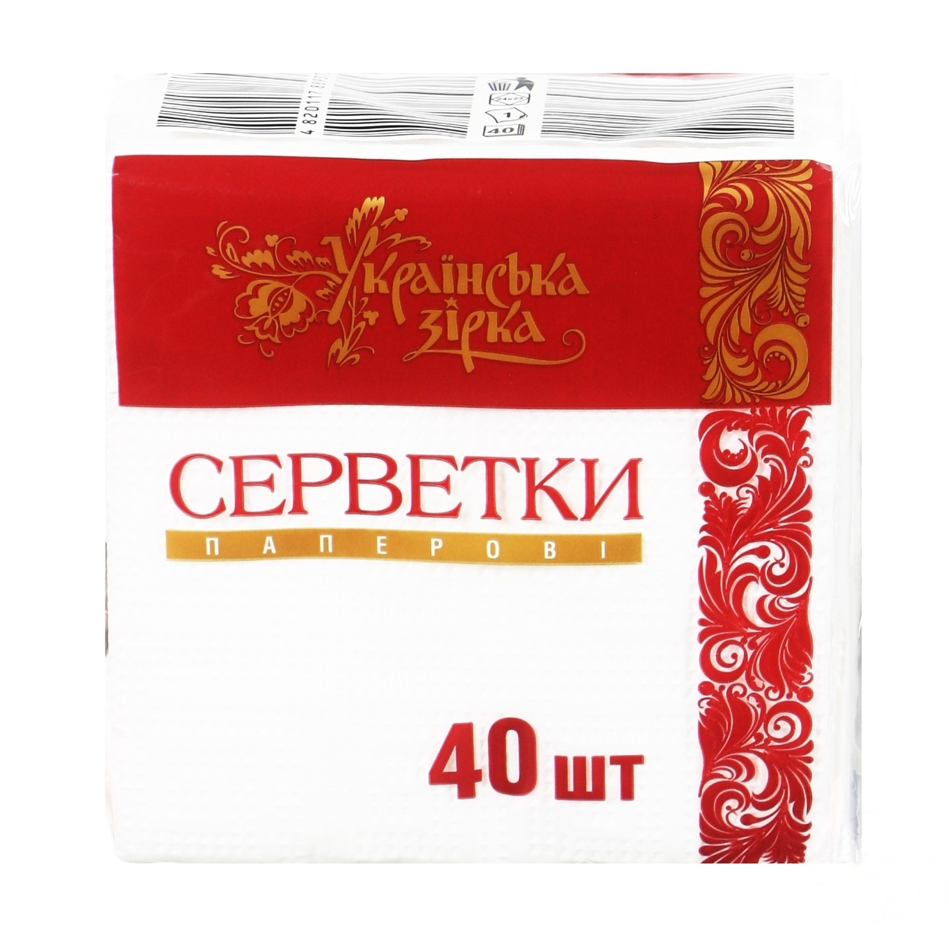 

Салфетки Українська Зірка бумажные 40шт