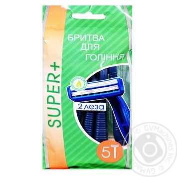 Super+ Disposable Shaving Blades for Men 5pcs - buy, prices for Tavria V - photo 1