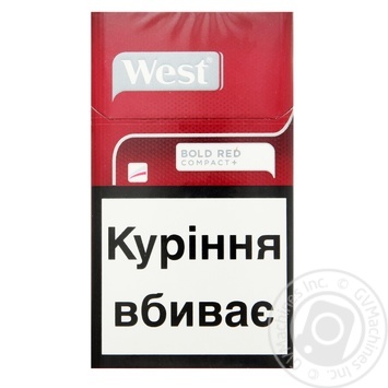 Цигарки West Bold Red Compact - купити, ціни на Чудо Маркет - фото 1