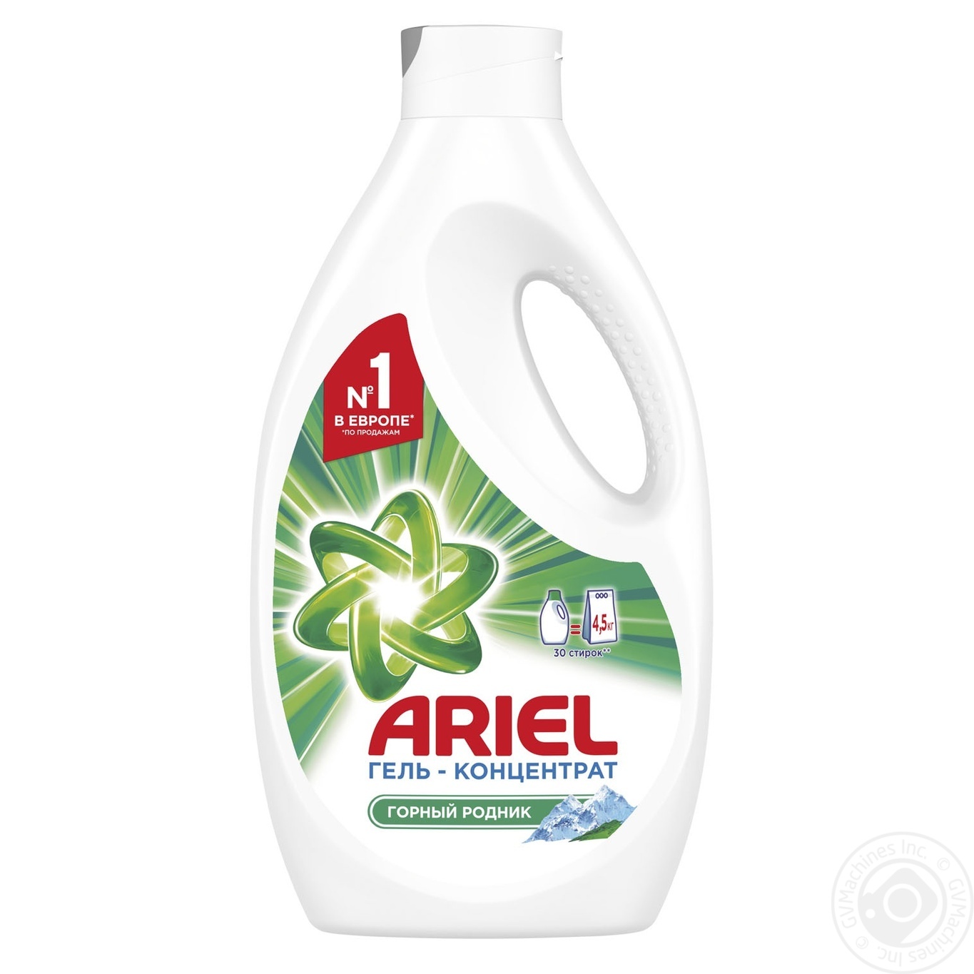 

Жидкий стиральный порошок Ariel Горный родник 1.95л=4,5кг