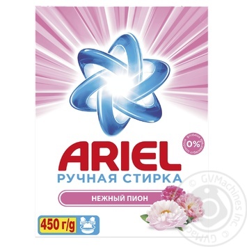 Стиральный порошок Ariel Нежный пион для ручной стирки 450г - купить, цены на Auchan - фото 1