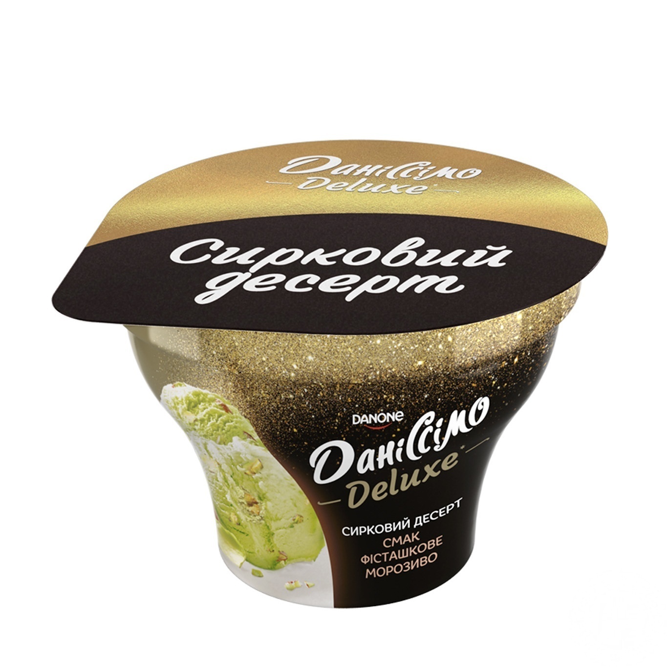 

Десерт творожный Данисcимо Deluxe фисташковое мороженое 3% 130г