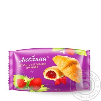 Lyublyana Croissant with strawberry stuffing 60g - buy, prices for METRO - photo 1