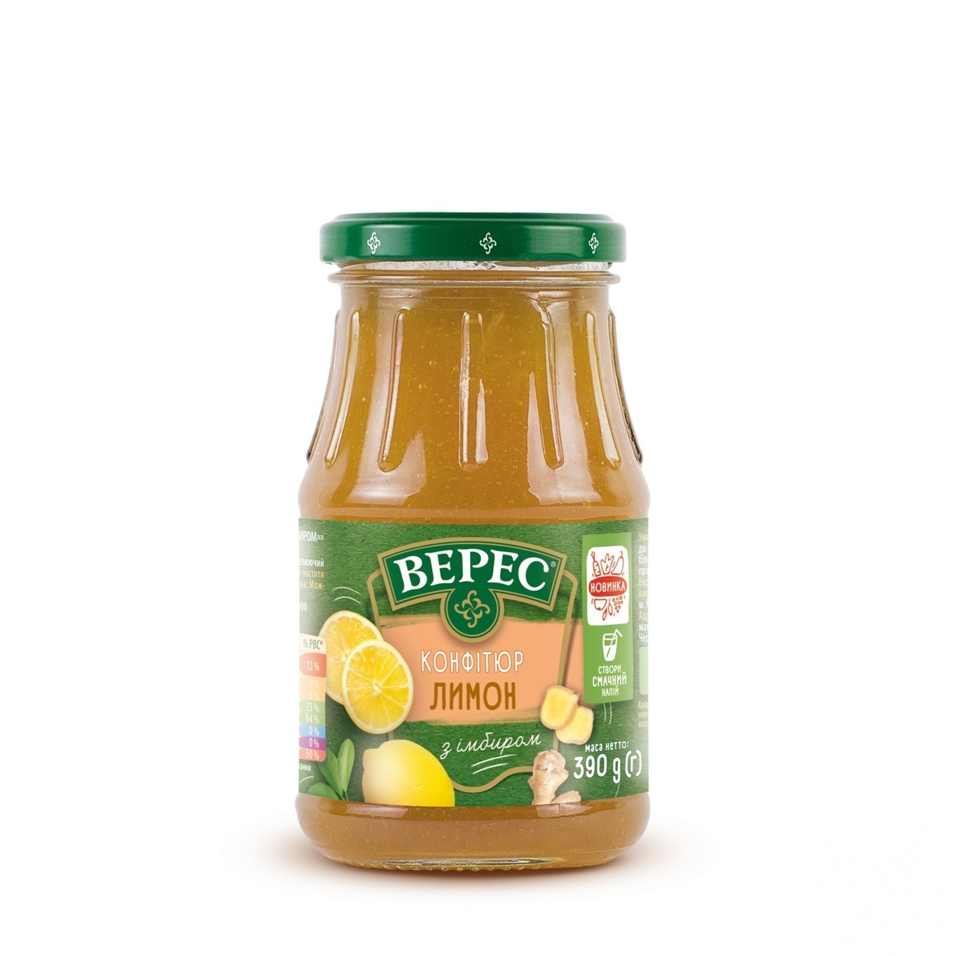 

Конфитюр Верес лимон с имбирем 390г