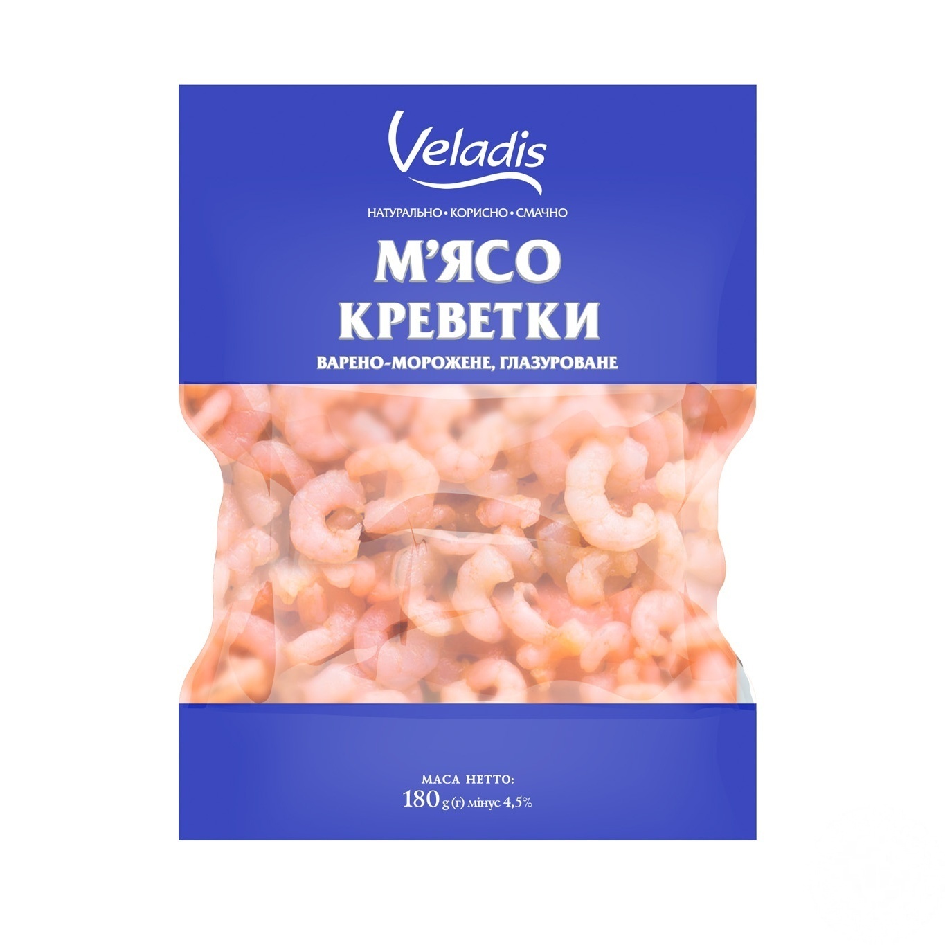

Мясо креветки глазированное Veladis варено-мороженое 180г