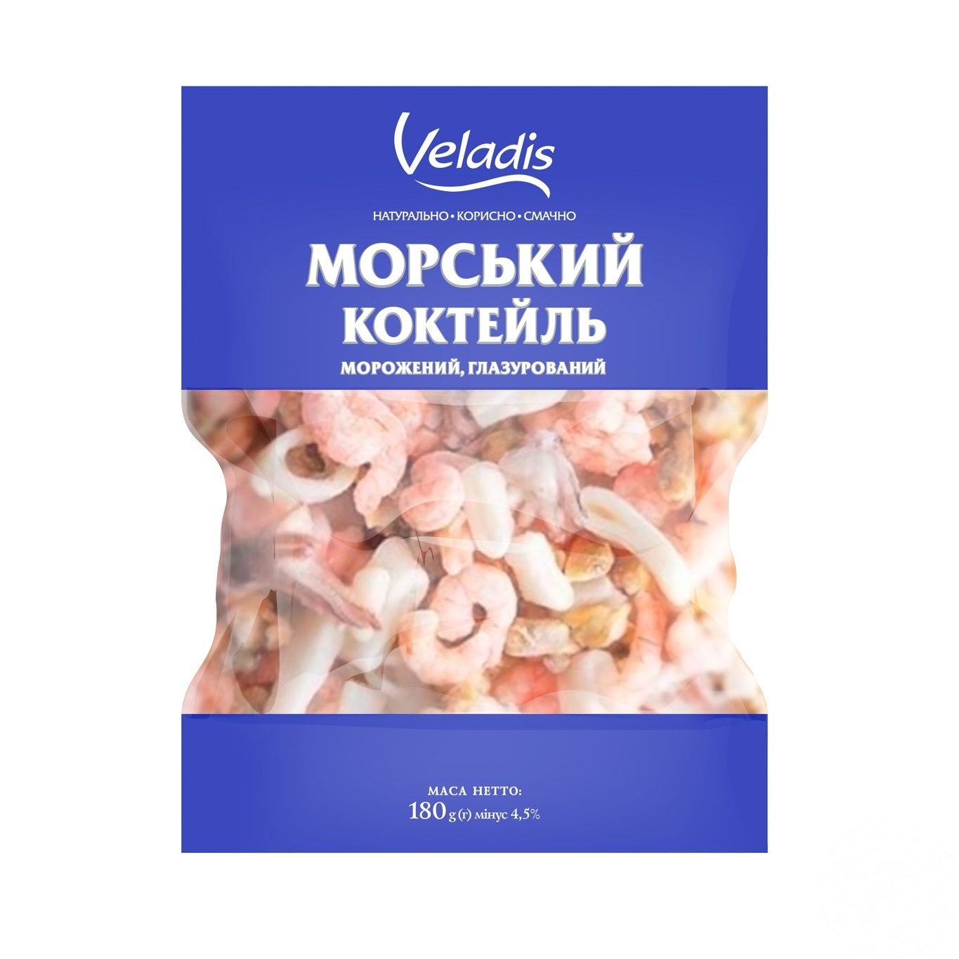 

Морской коктейль Veladis глазированный варено-мороженный 180г