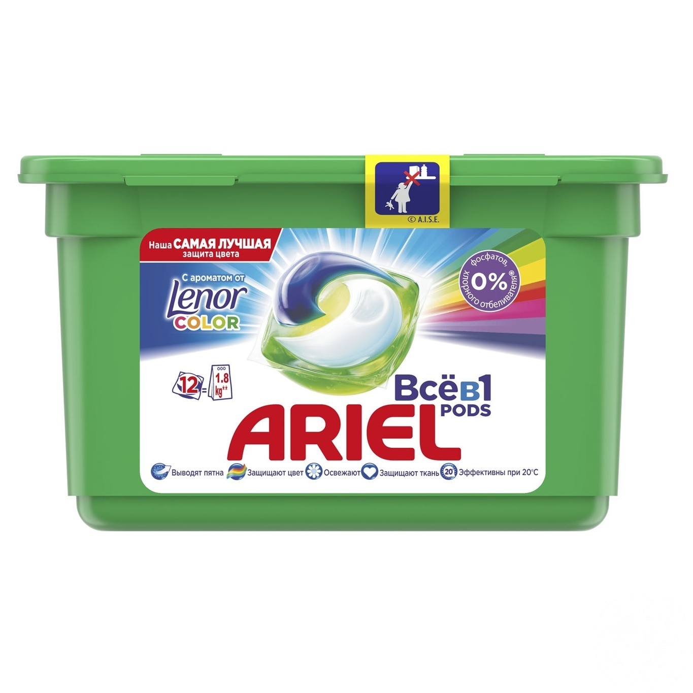 

Капсулы для стирки Ariel Pods Все-в-1 Touch Of Lenor Fresh Color 12шт