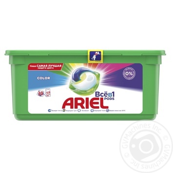 Ariel Pods 3in1 Color Washing Capsules 30pcs 27g - buy, prices for Auchan - photo 1