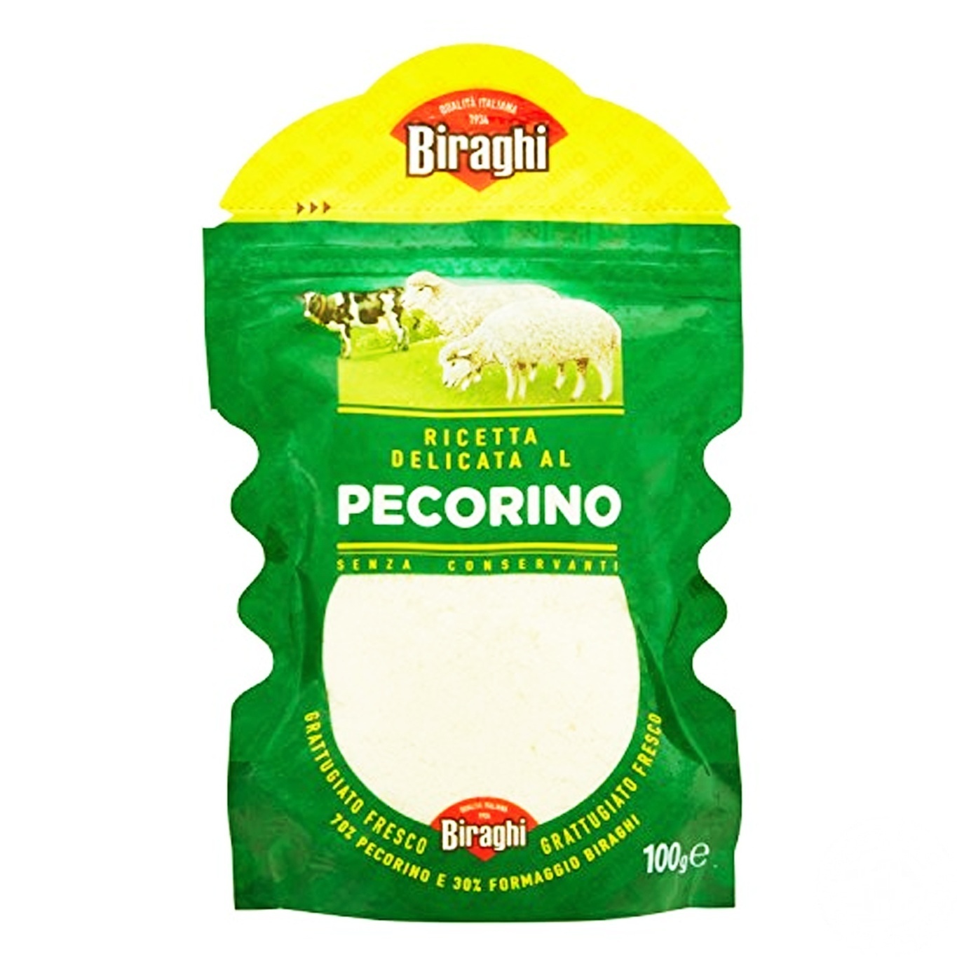 

Сыр Biraji Pecorino тертый 30% 100г