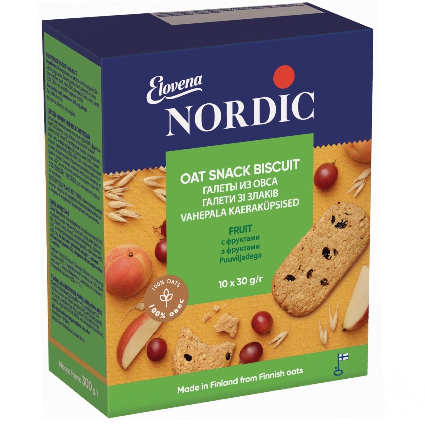 

Галеты Nordic из злаков с фруктами 300г