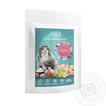 Корм Home Food Hairball Control для котів сухий для виведення шерсті 400г