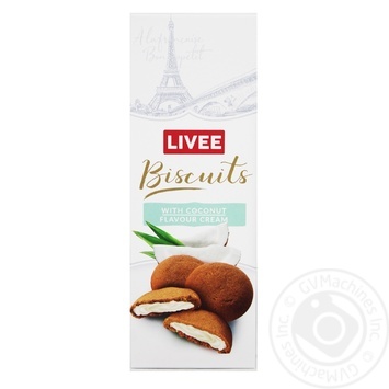 Печенье Livee с кокосовым кремом 150г - купить, цены на - фото 1