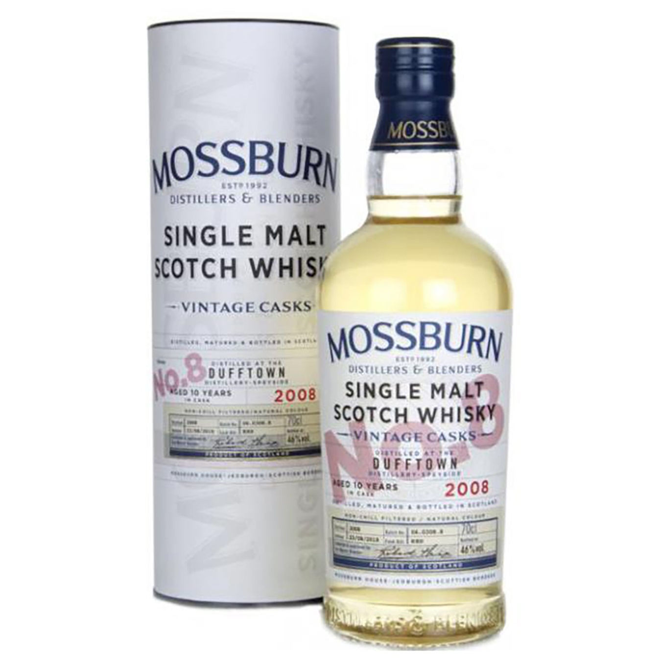 

Виски Mossburn Vintage Casks №8 Dufftown 46% 0,7л в тубусе