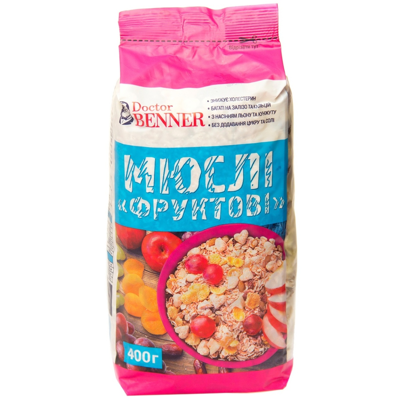 

Мюсли Dr. Benner фруктовые 400г