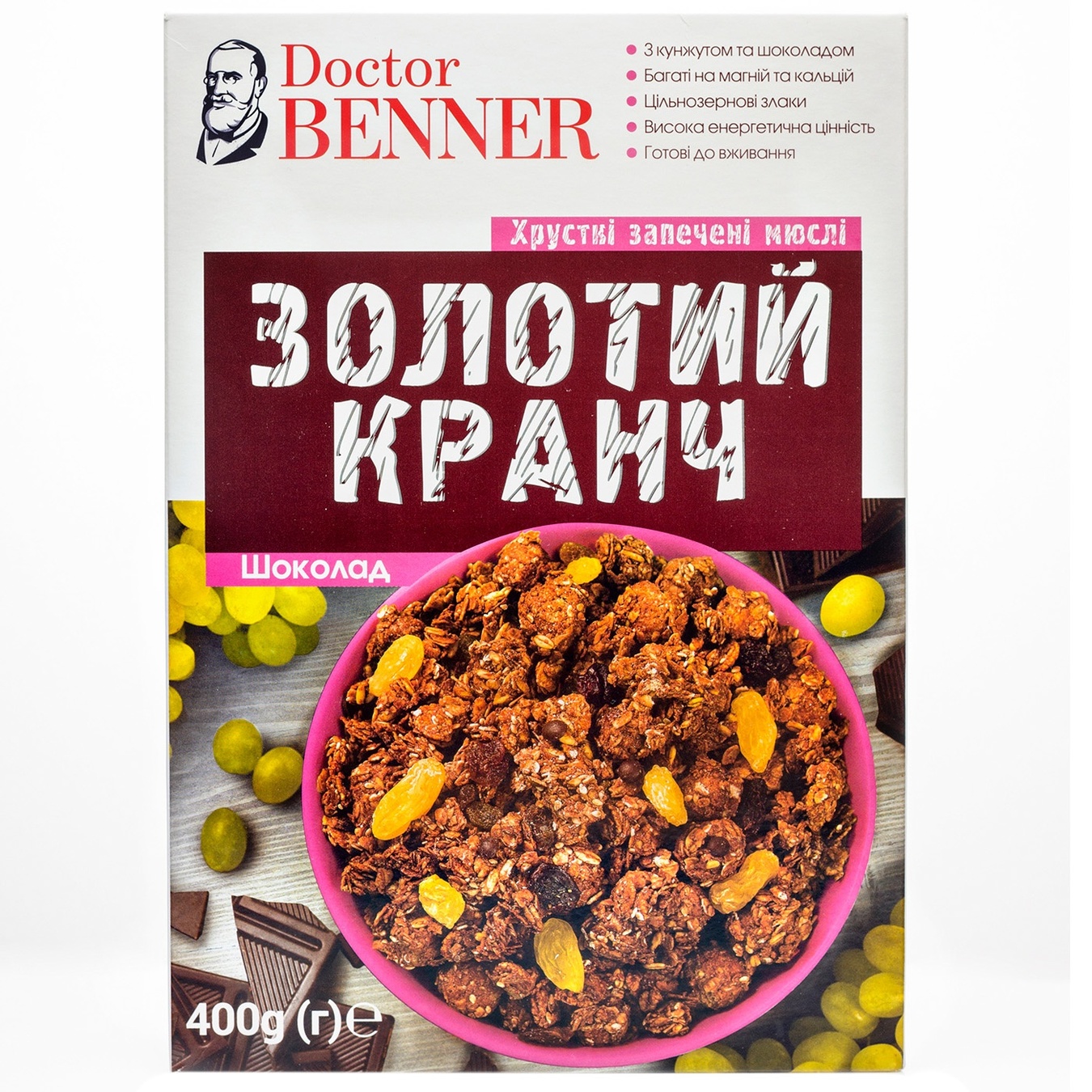 

Мюсли Doctor Benner Золотой кранч шоколад хрустящие запеченые 400г