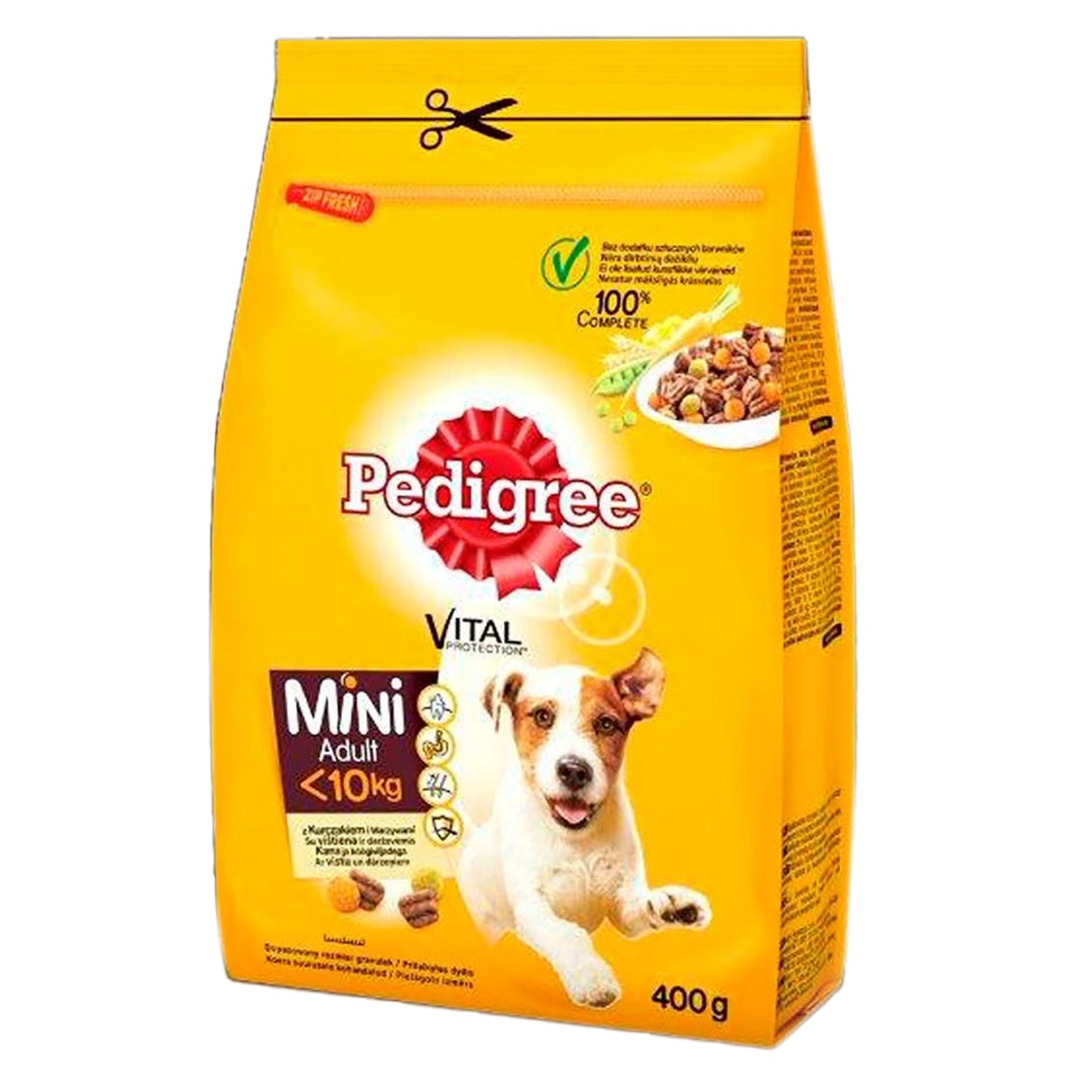 

Корм сухой Pedigree для малых собак птица овощи 400г