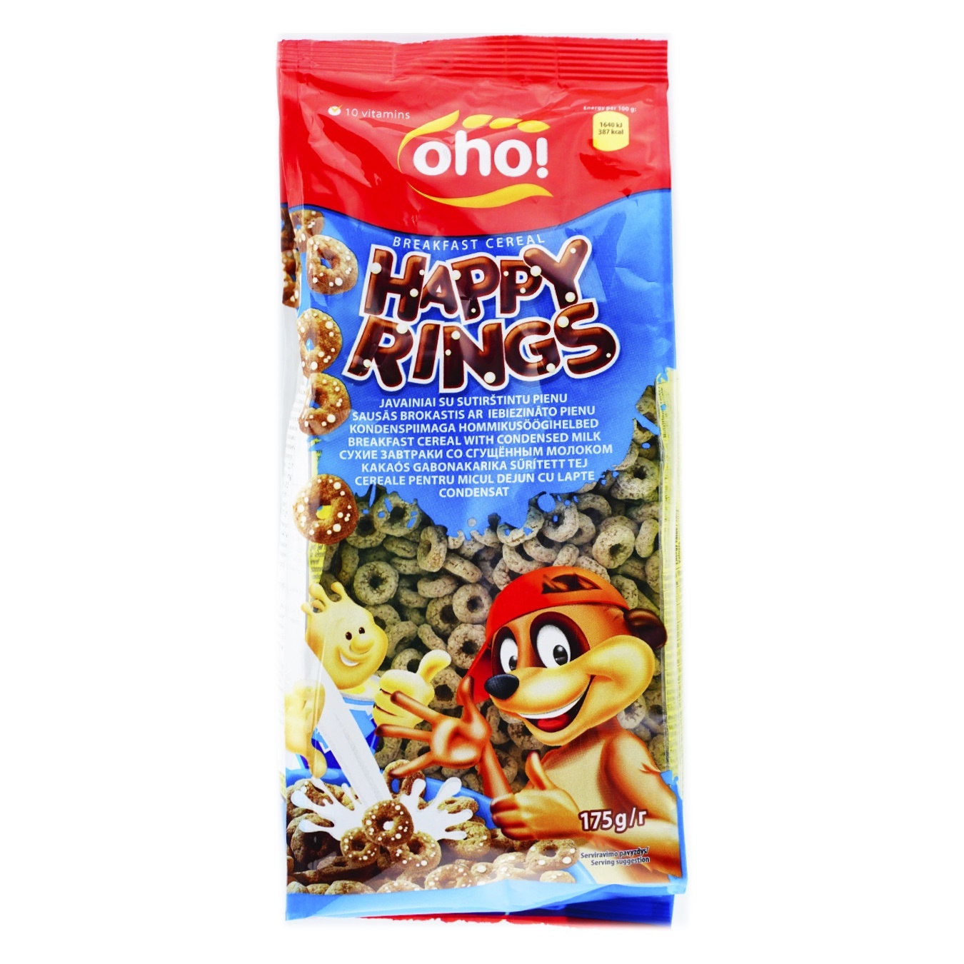 

Завтрак сухой Oho Happy Rings кольца со сгущенным молоком 175г